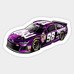 Cool purple Nascar car number 98, greatest grand prix champion Sticker